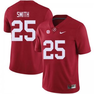 NCAA Men's Alabama Crimson Tide #25 Eddie Smith Stitched College 2018 Nike Authentic Red Football Jersey BS17Q34SL